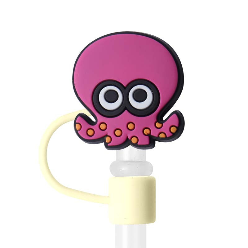 Wholesale 110pcs Cartoon Silicone Straw Cap Cup Accessories